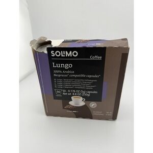 Solimo Lungo Coffee Capsules - 50 Capsules for Nespresso Machines, Sweet & Mild
